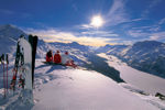 Wunderschne Sonnenuntergnge im Skiurlaub